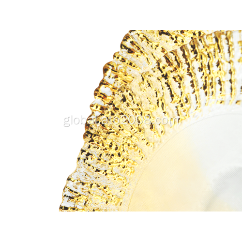 Glass Plate Set Gold trim glass plates Supplier